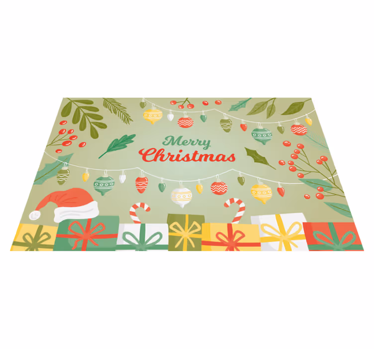 God jul og gaver juletræsmåtte - TenStickers