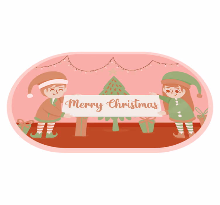 Julenisser juletræsmåtte - TenStickers