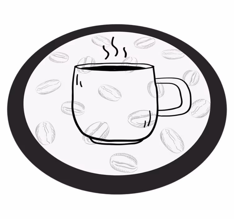 Cuo kaffe på hvid baggrund køkkenfliser - TenStickers