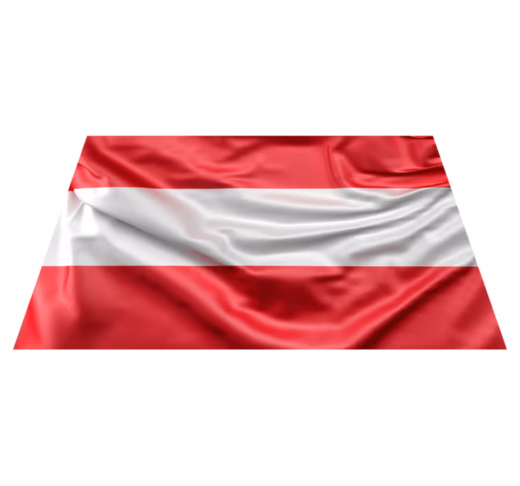 østrigsk flag moderne vinyltæppe - TenStickers