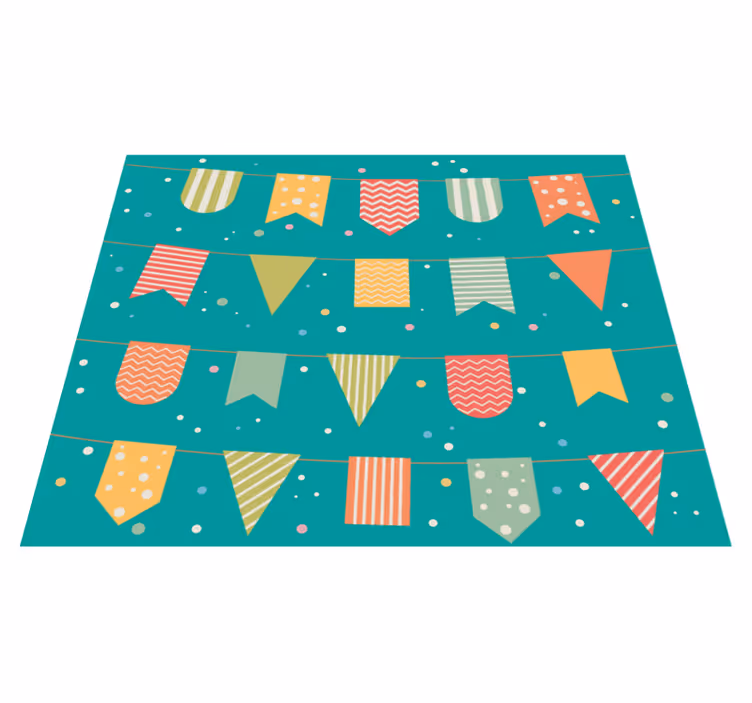 Festlig bunting tæppe til børneværelse - TenStickers