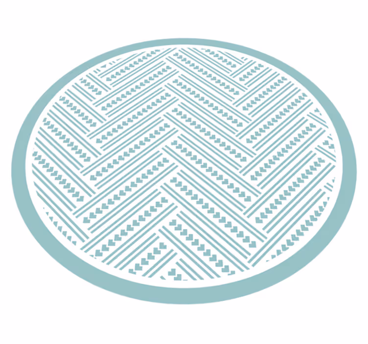 Geometrisk mønster rund geometriske vinyl tæppe - TenStickers