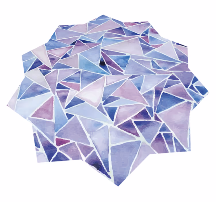 Moderne geometrisk arrangement mosaik vinyl tæppe - TenStickers