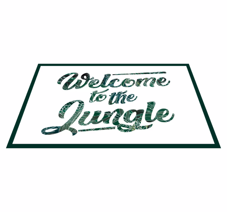 Jungle velkomstsætning vinyl tæppe med sætninger - TenStickers