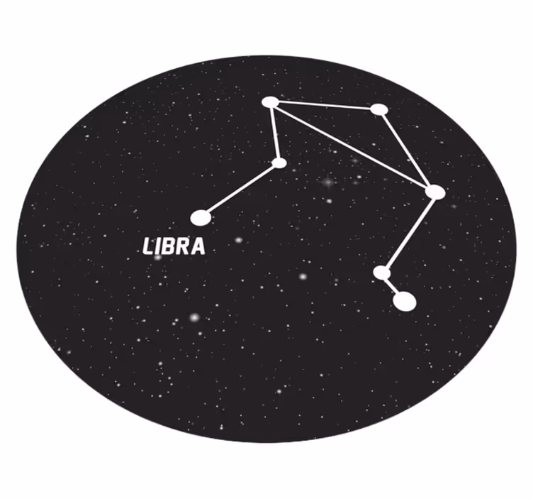 Stjernetegn libra moderne tæppe - TenStickers
