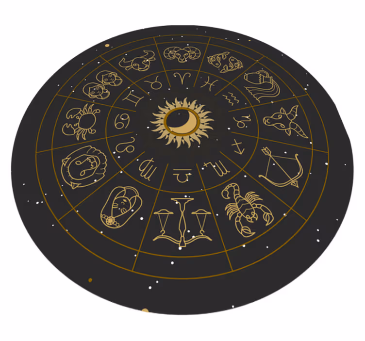 Mandala stjernetegn moderne tæppe - TenStickers