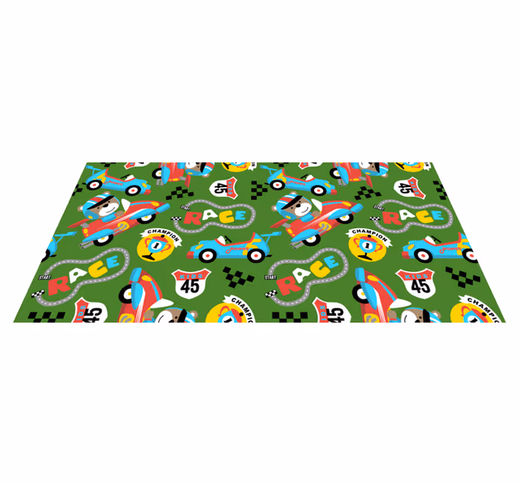Legesyg racerbane vinyl tæppe - TenStickers