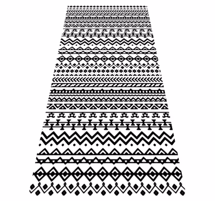 Tribal mønster indretning verdenskort vinyl tæppe - TenStickers