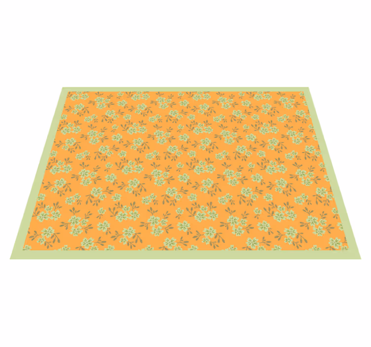 Blomstermotiv overflade Blomster og planter vinyltæppe - TenStickers