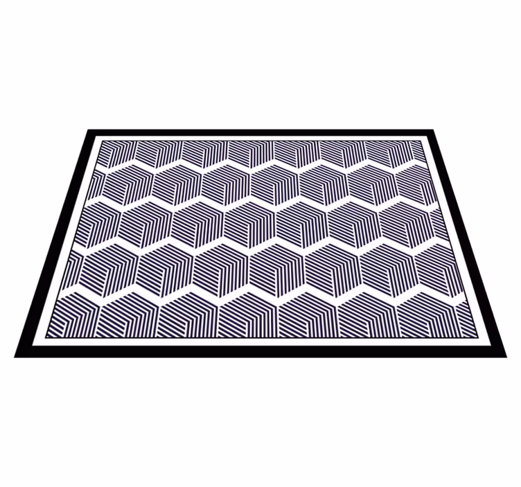 Kubistisk kontrast geometriske vinyl tæppe - TenStickers