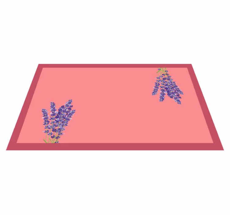 Blomster lavendel accenter Blomster og planter vinyltæppe - TenStickers