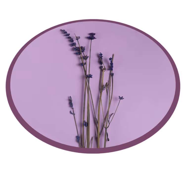 Lavendel silhuet Blomster og planter vinyltæppe - TenStickers
