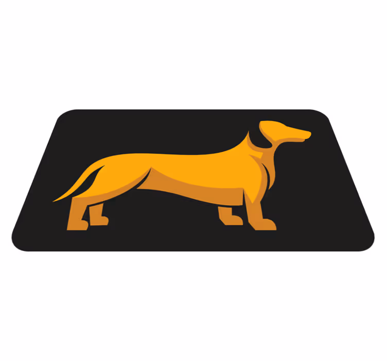 Hunde silhuet vinyltæpper med dyr - TenStickers
