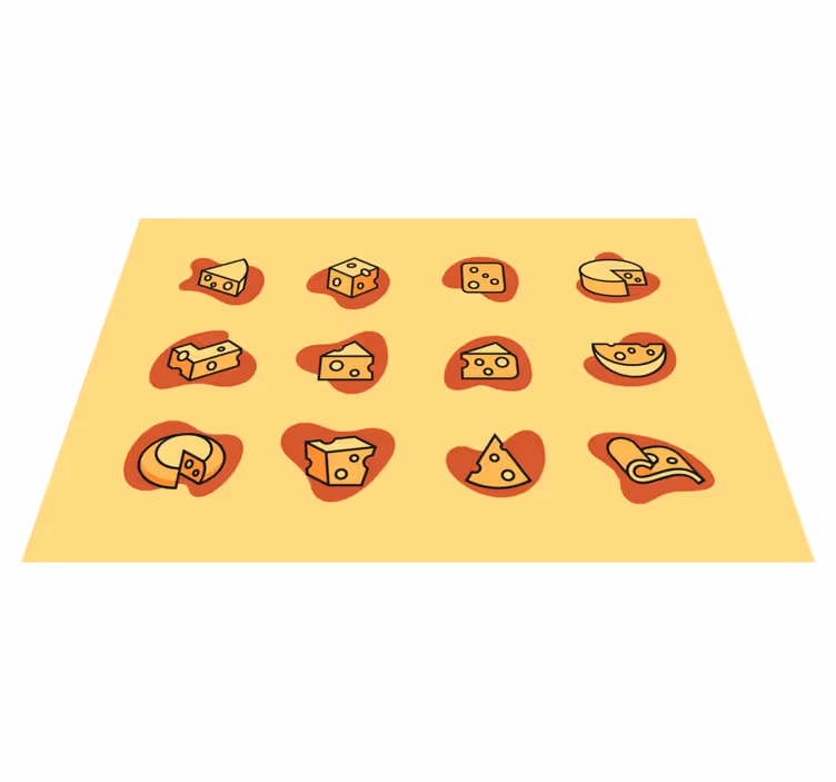Emmental ost minimal tæppe - TenStickers