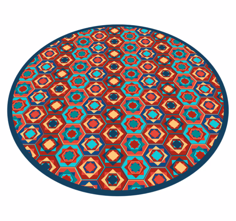 Geometrisk harmonicirkel geometriske vinyl tæppe - TenStickers