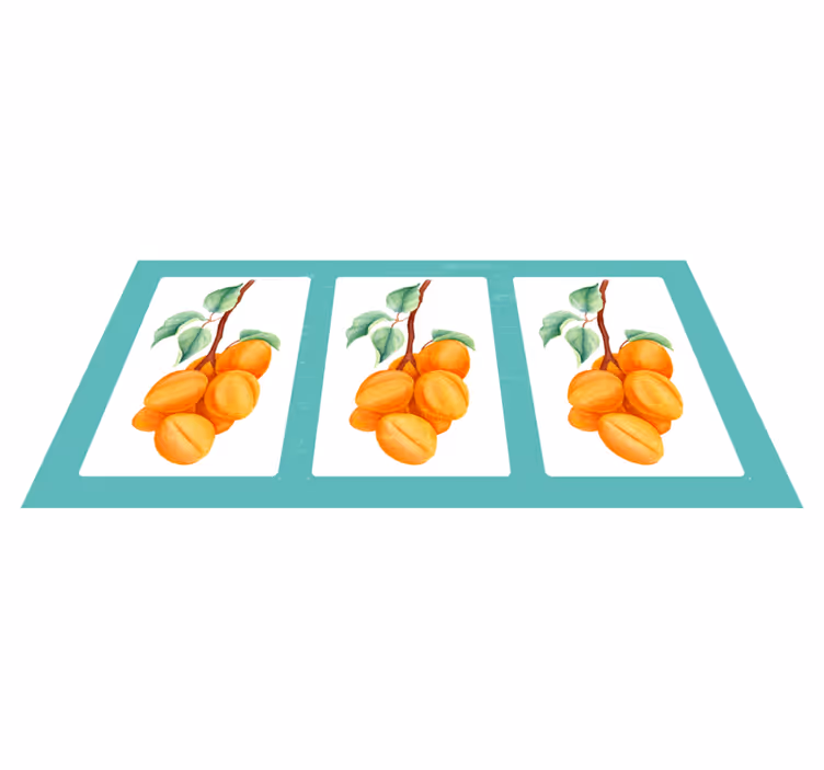 Frugtig illustration Blomster og planter vinyltæppe - TenStickers