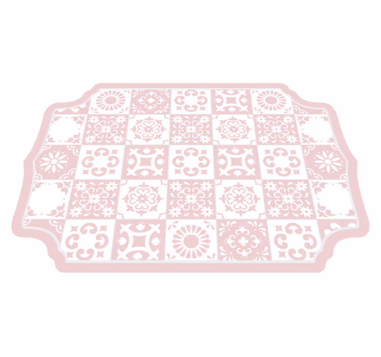 Fliser motiv med blomster fliser tæppe - TenStickers