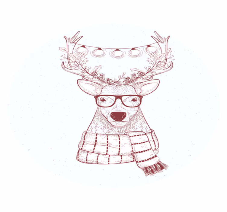 Jul rensdyr juletræsmåtte - TenStickers