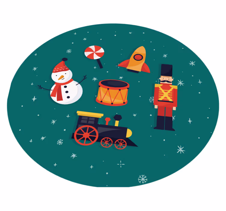 Julelegetøj juletræsmåtte - TenStickers