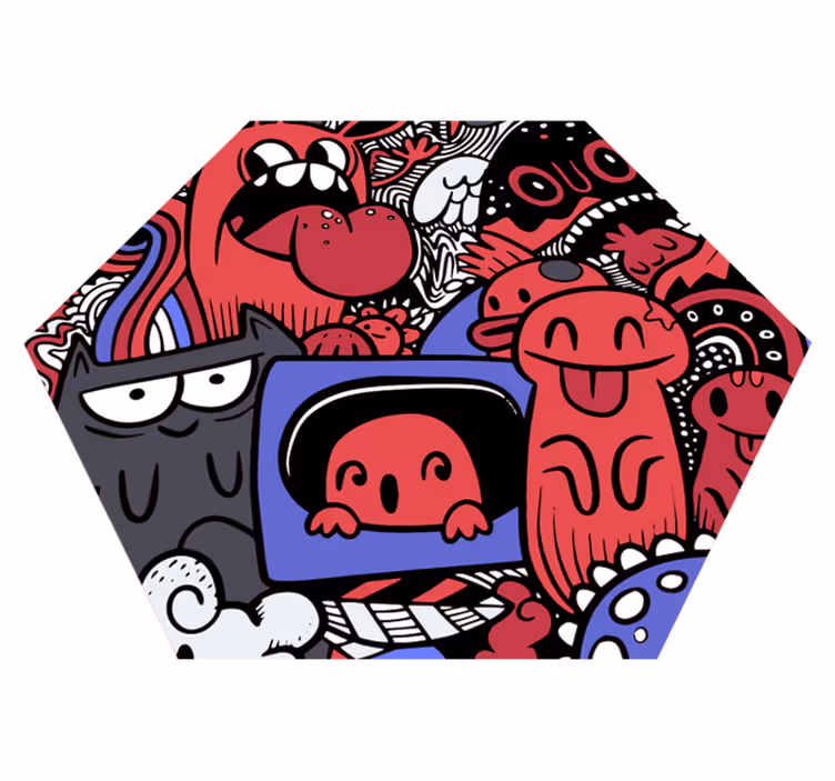 Cool graffiti teen vinyl tæppe - TenStickers