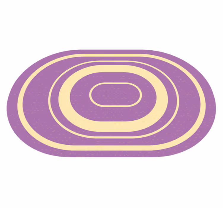 Lilla ovalt minimal vinyltæppe - TenStickers