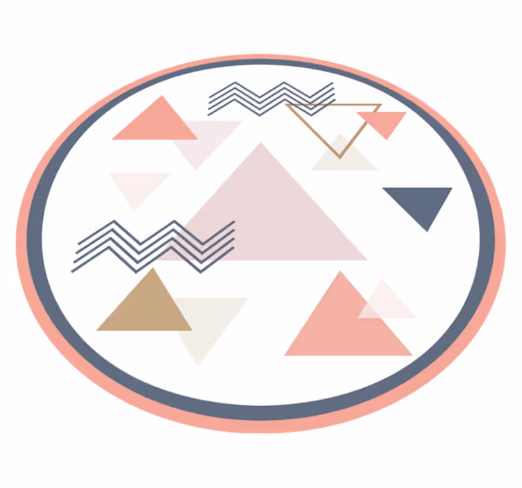 Geometrisk abstrakt cirkel geometriske vinyl tæppe - TenStickers
