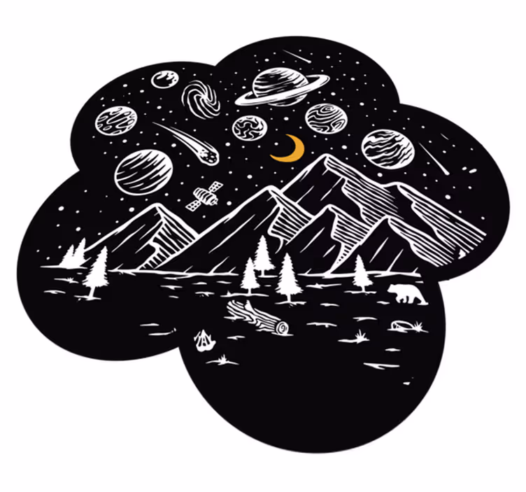 Galaxy univers teen vinyl tæppe - TenStickers