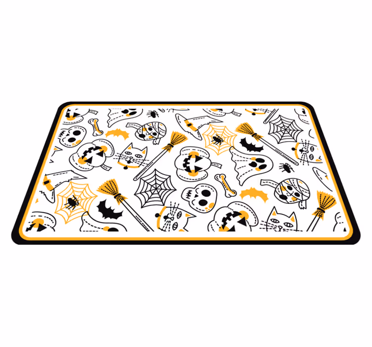 Små tegneseriefigurer halloween tæppe - TenStickers