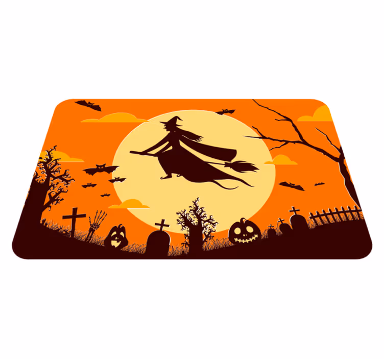 Uhyggelig halloween silhuet vinyltæpper til halloween - TenStickers
