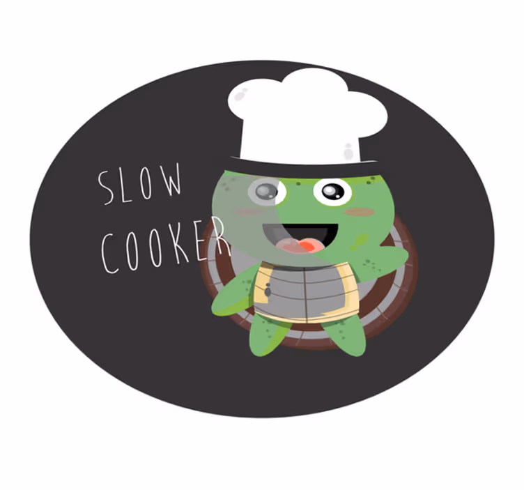Kok skildpadde illustration vinyltæppe til køkkenet - TenStickers