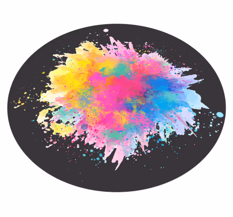 Farverig sprøjteksplosion tekstur vinyl tæppe - TenStickers