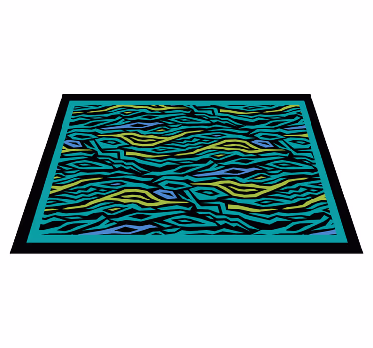 Neon blå zebra print dyre print tæppe - TenStickers