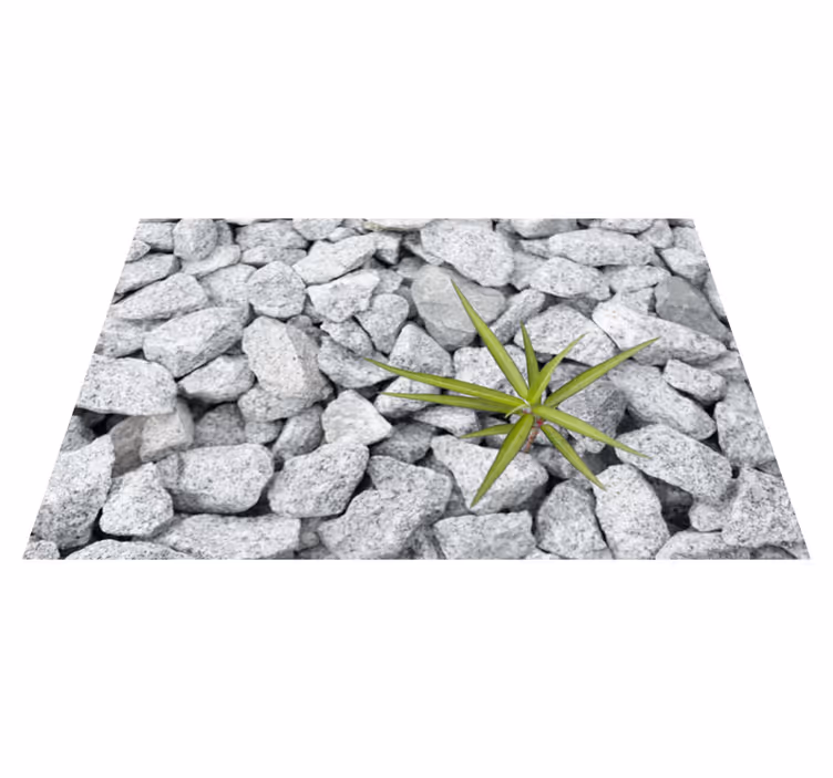 Ensomme vilde planter knust sten vinyl tæppe - TenStickers
