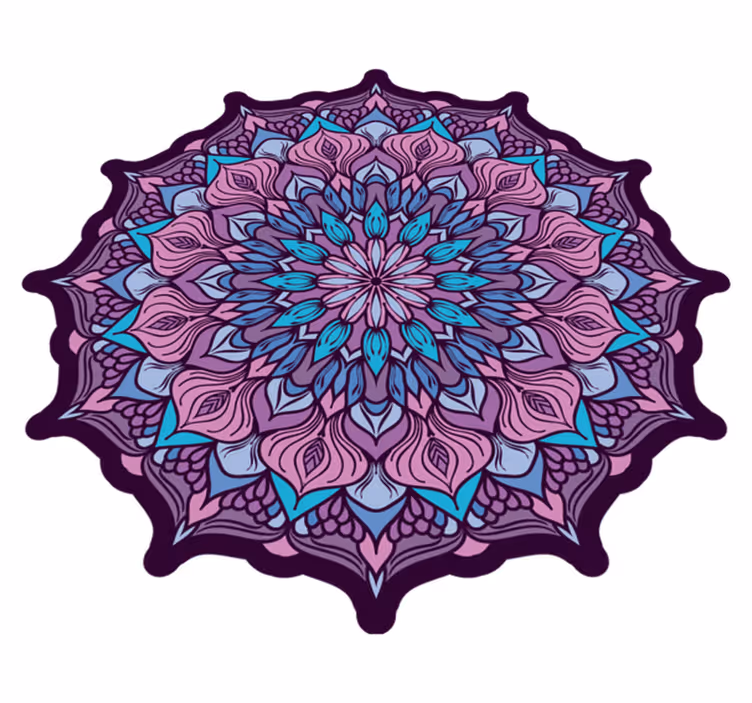 Boho mandala mønster mandala vinyl tæppe - TenStickers