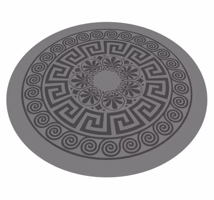 Mandala-inspireret motiv mandala vinyl tæppe - TenStickers