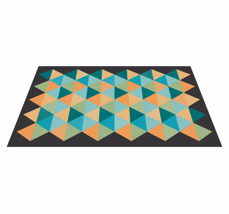 Geometrisk mønstret sammensætning geometriske vinyl tæppe - TenStickers