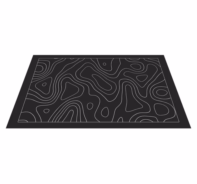 Abstrakte konturer geometriske vinyl tæppe - TenStickers