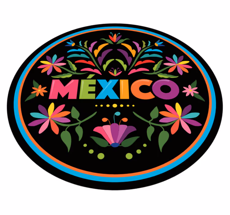 Tenango temaer blomster vinyl tæppe - TenStickers