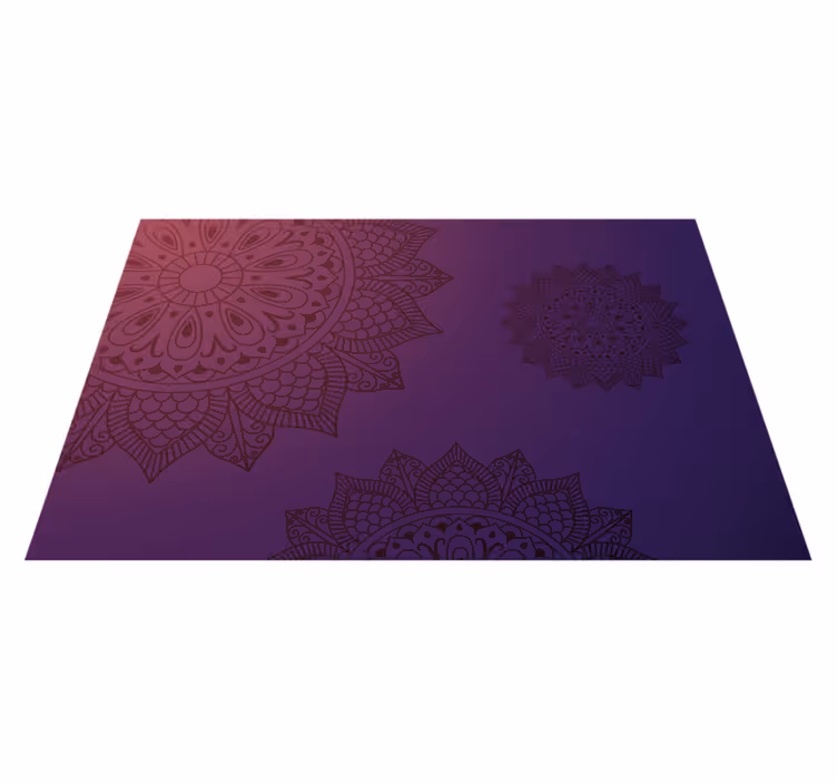 Mandala mønster tæppe mandala vinyl tæppe - TenStickers