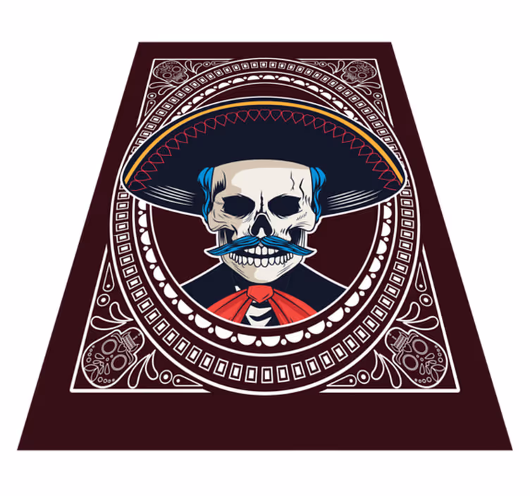 Mexicansk etnisk kranium etnisk tæppe - TenStickers
