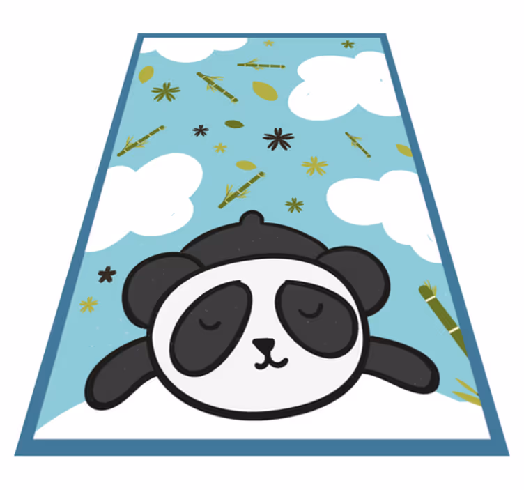 Yndig panda og blade dyre tæppe - TenStickers