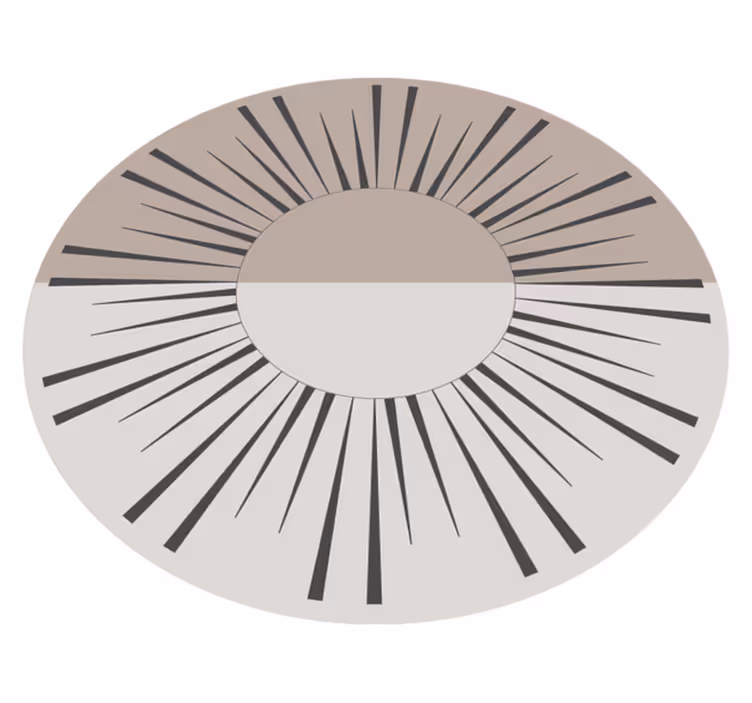 Sunburst cirkulært design stribede vinyl tæppe - TenStickers