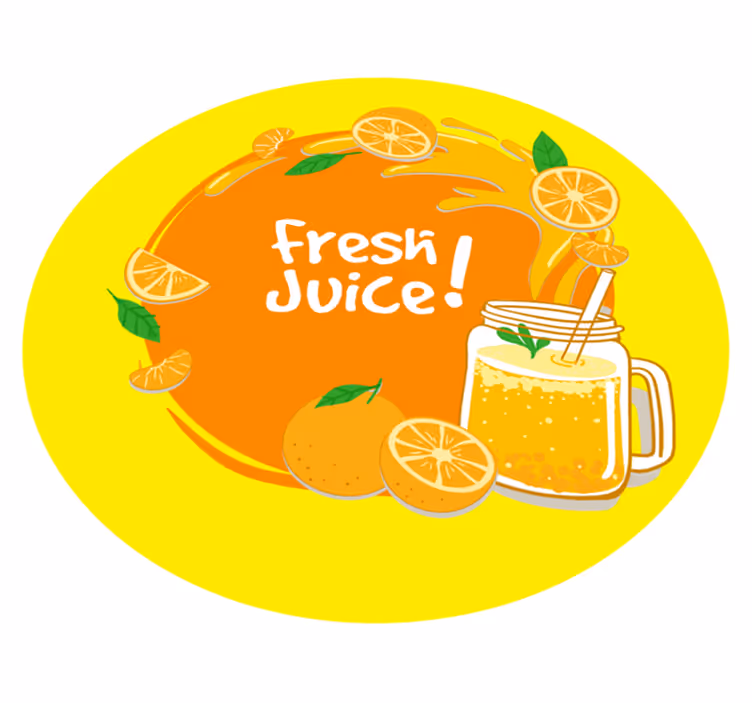 Frisk juice sprøjt vinyl tæppe med sætninger - TenStickers