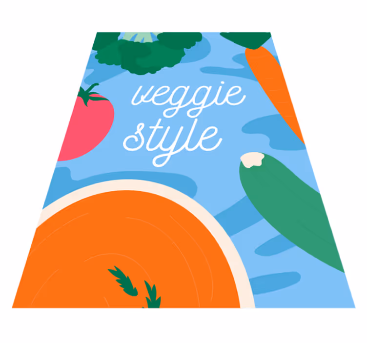 Indretning i vegetabilsk stil vinyl tæppe med sætninger - TenStickers
