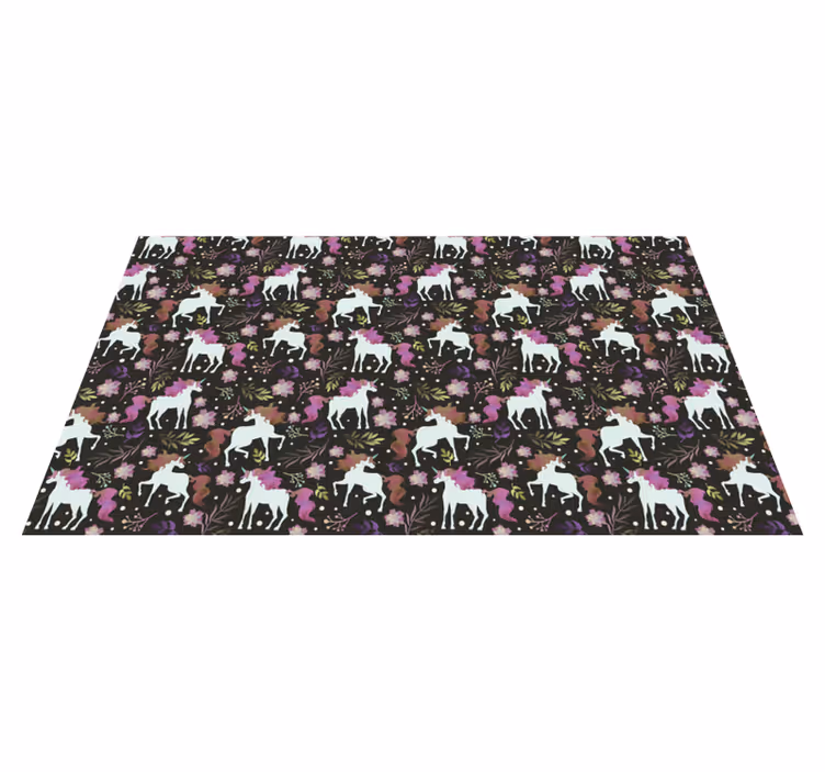 Legende enhjørningsmotiv vinyl tæppe - TenStickers