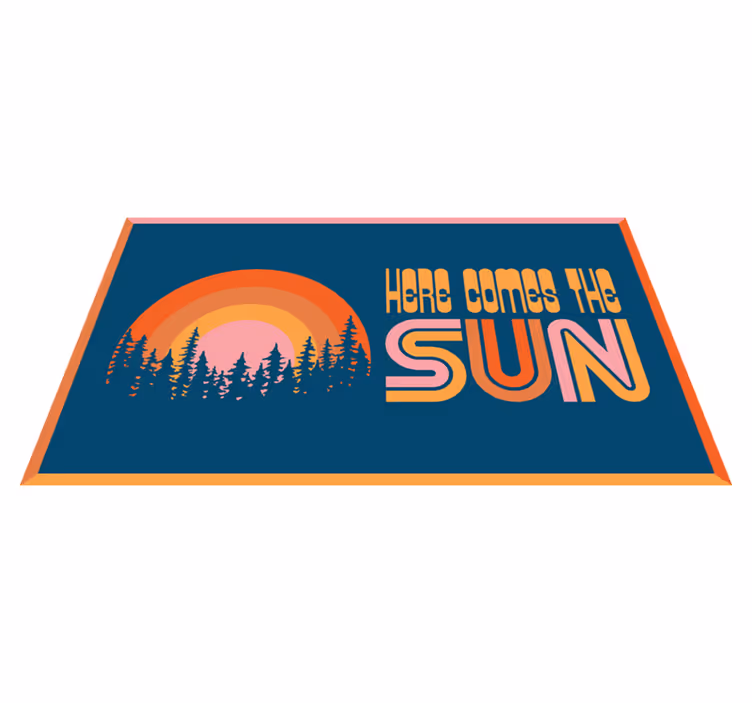 Vintage sun tilpasset tæppedesign - TenStickers