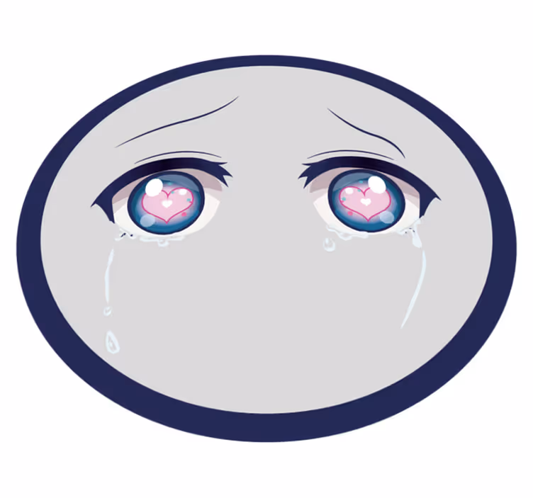 Grædende anime øjne teen vinyl tæppe - TenStickers