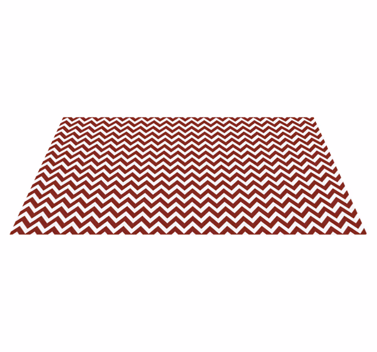 Rødt og hvidt zigzag striber tæppe - TenStickers