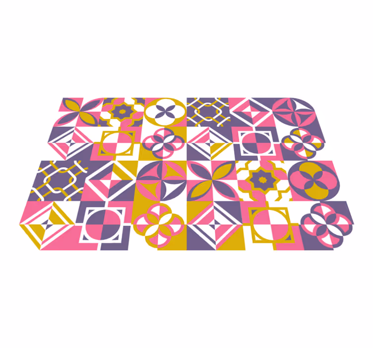 Geometriske fliser tæppe - TenStickers