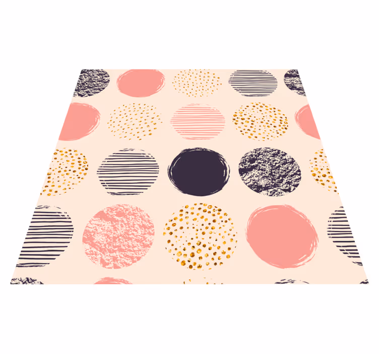 Polkaprikker ensemble geometriske vinyl tæppe - TenStickers